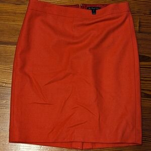 JCrew Wool Pencil Skirt Red Size 6